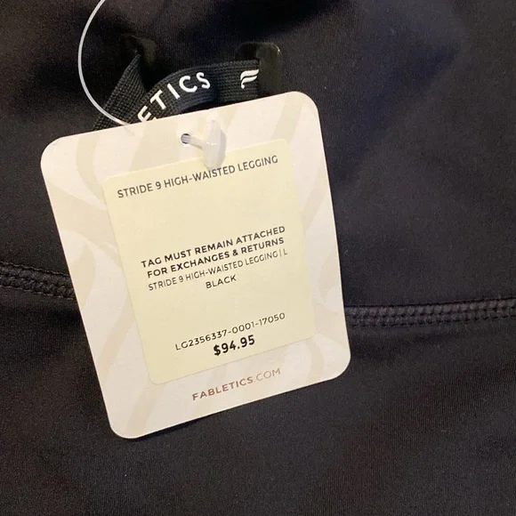 Brand new never worn beautiful Fabletics Stride-9 High-Waisted Leggings in black - Picture 7 of 7